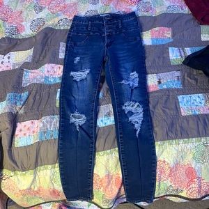 High Waisted Ripped Jeans